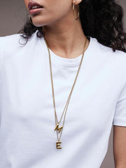 Lange ketting met letter hanger Q - LEEF mode en accessoires