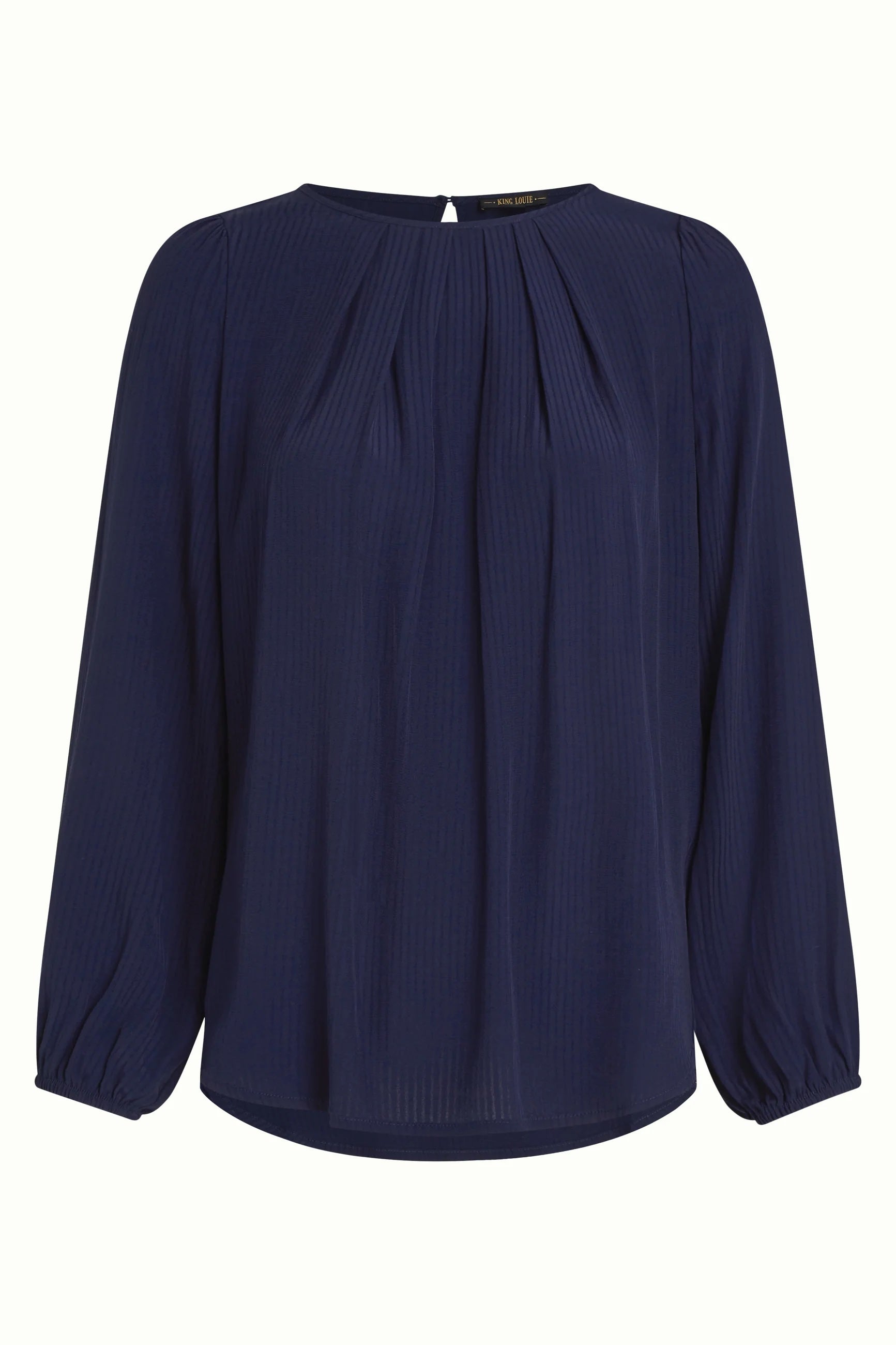 Laura Pleat Top Allegra 445 Evening Blue - LEEF mode en accessoires