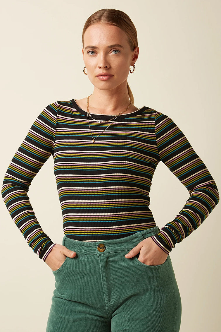 Lili Tee Frostine Stripe 261 Woodbine Green