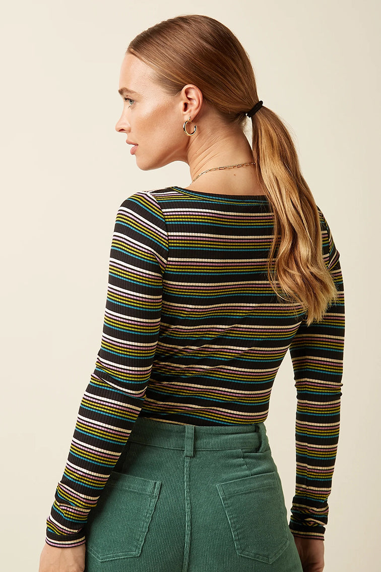 Lili Tee Frostine Stripe 261 Woodbine Green