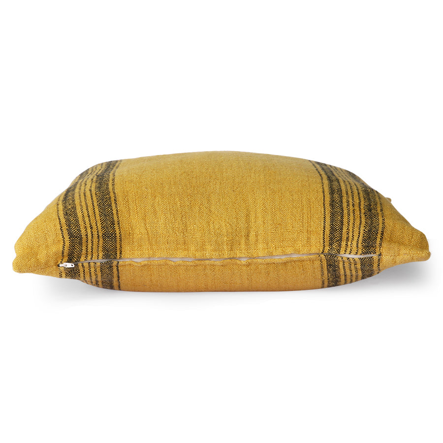 Linen Cushion Mustard (45x45) Mustard - LEEF mode en accessoires