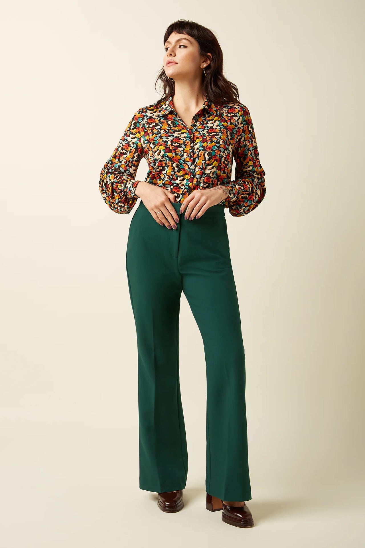 Livia Pants Marple 200 Pine Green