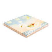 Decoratieve tegel van StoryTiles met "Loaded with love" ontwerp, 10x10cm, kleurrijk en met een liefdevolle boodschap.