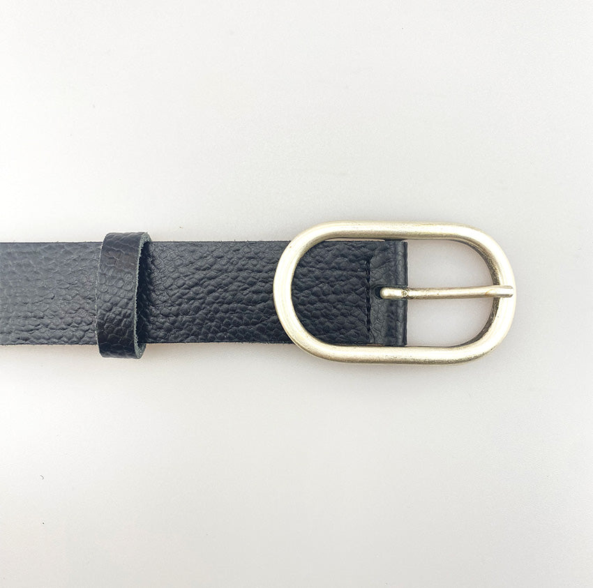 Lootje Oud Zilver 3cm Snake Black - LEEF mode en accessoires