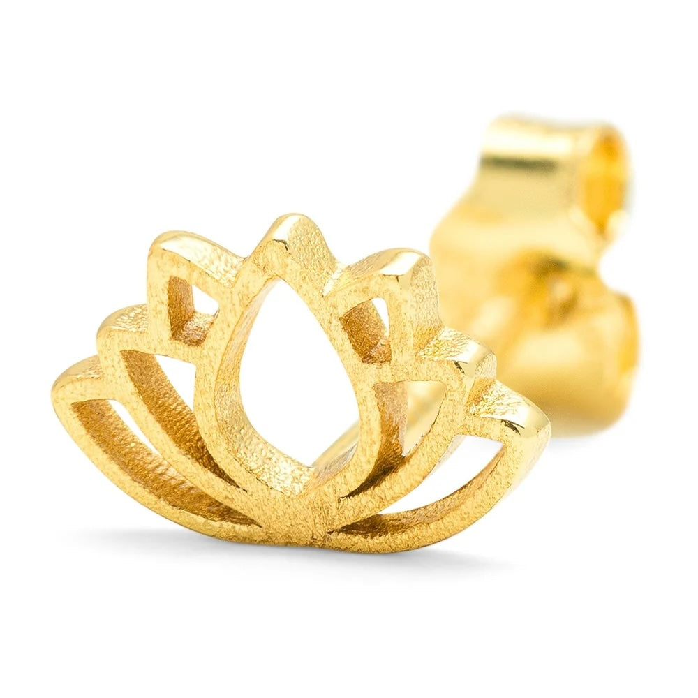 LotusEarring1pcsGoldPlated__1