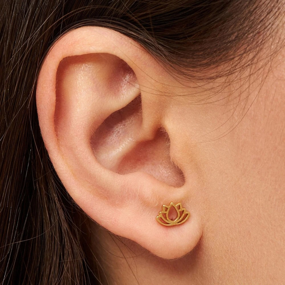 LotusEarring1pcsGoldPlated__2