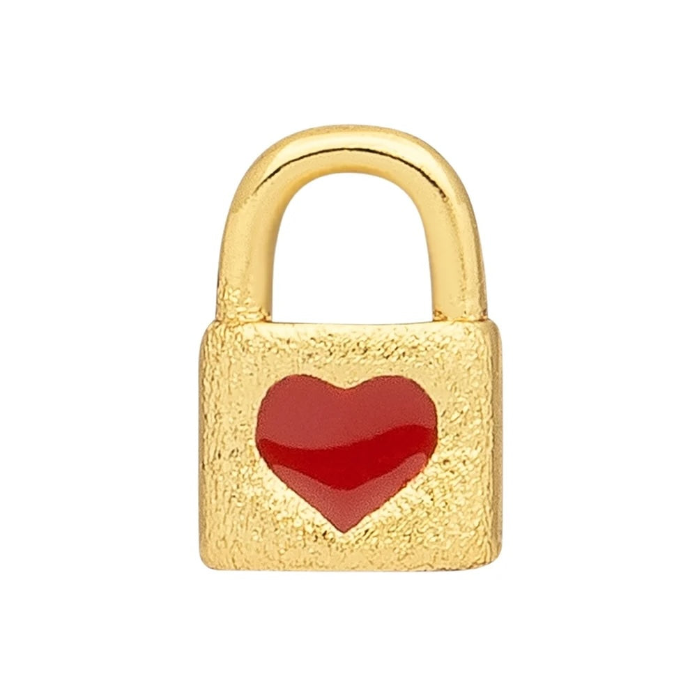 LoveLockearring1pcsGoldGoldPlated__1