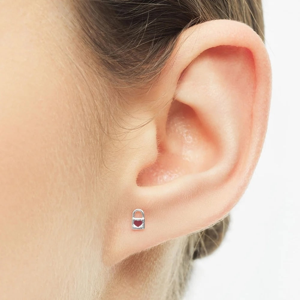LoveLockearring1pcsSilverSilverPlated__3