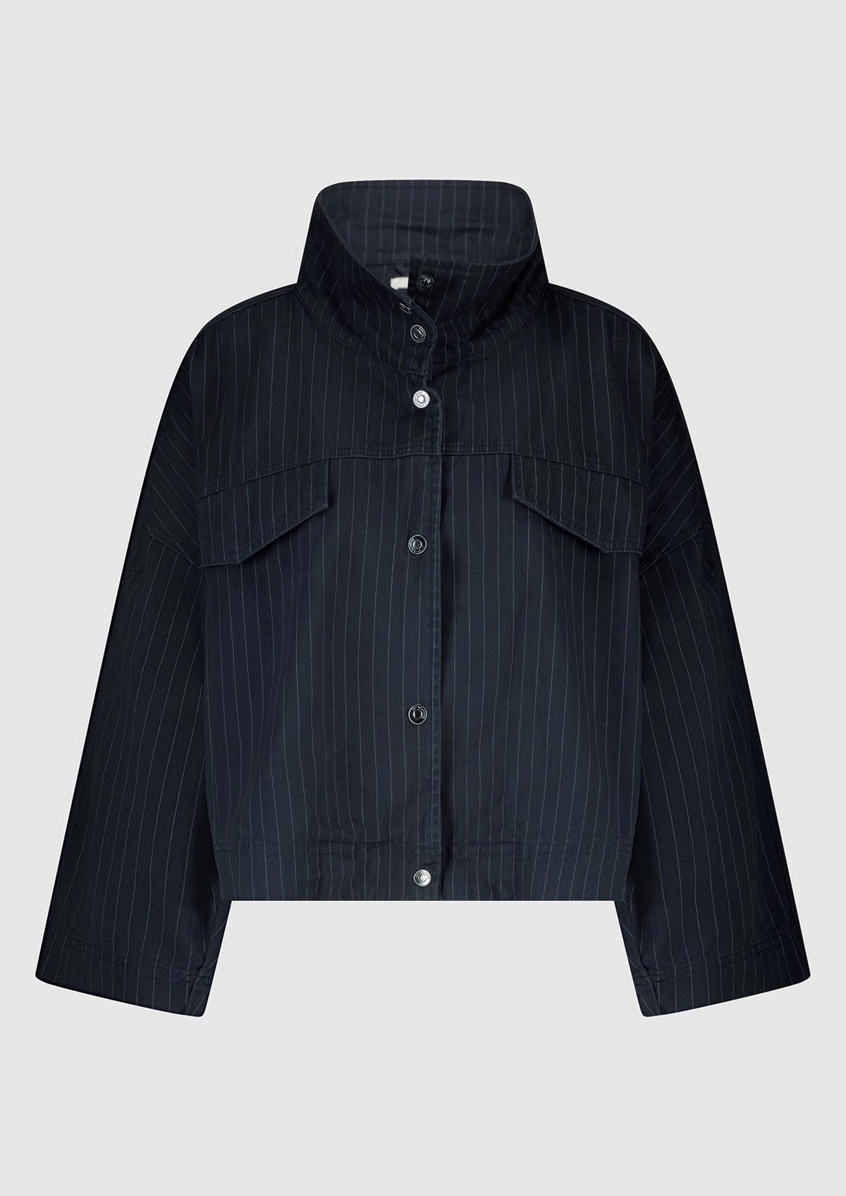 Luna Jacket 4832 Washed Black Stripe - LEEF mode en accessoires