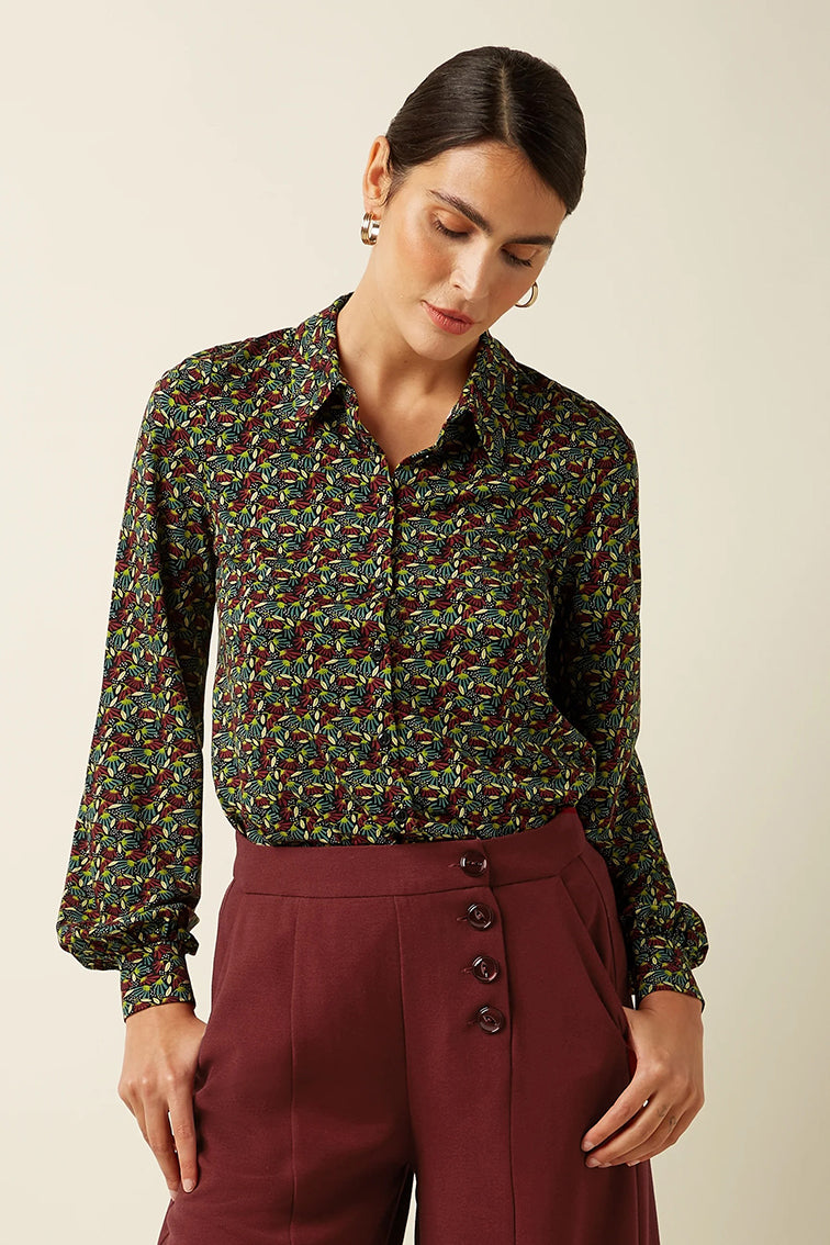 Maisie Blouse Mirth Jersey 678 Rhubarb Red