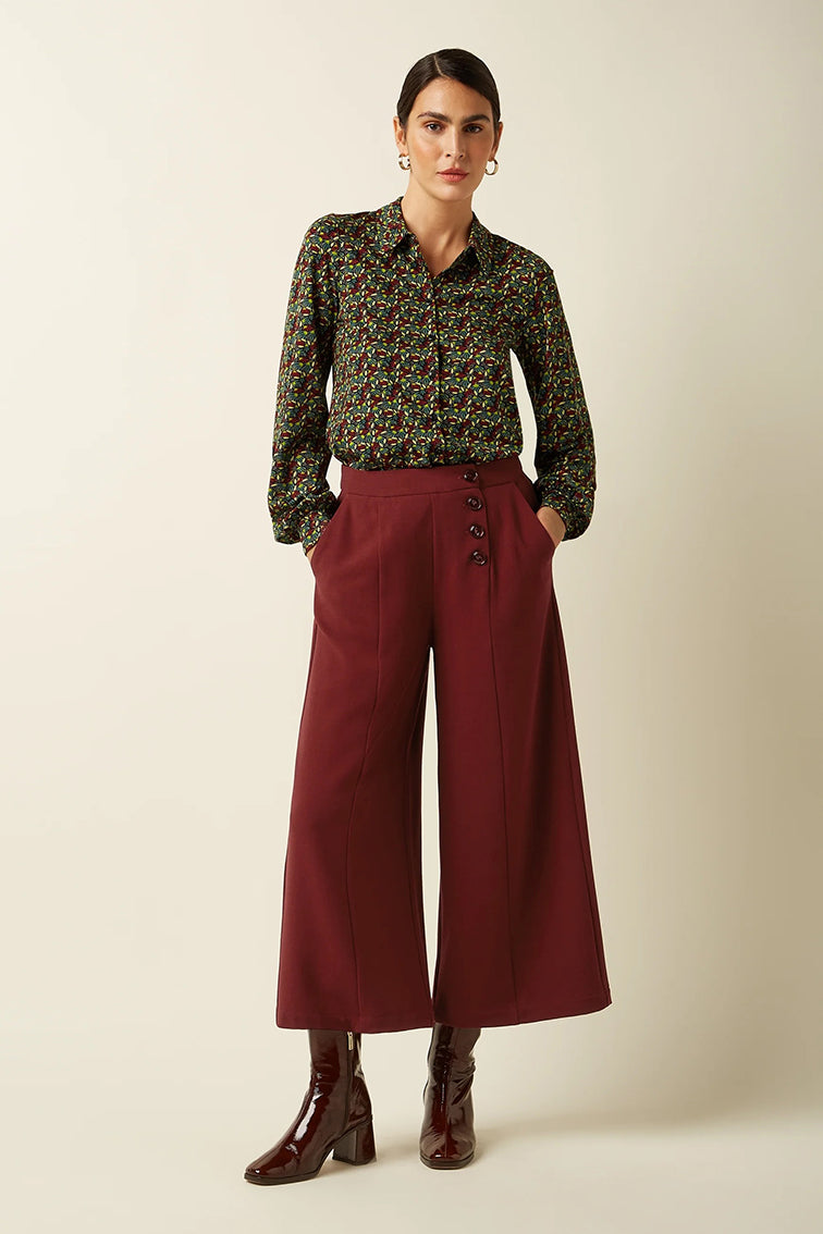 Maisie Blouse Mirth Jersey 678 Rhubarb Red - LEEF mode en accessoires
