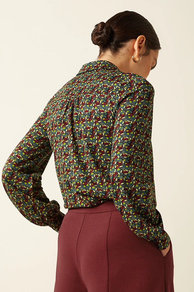 Maisie Blouse Mirth Jersey 678 Rhubarb Red - LEEF mode en accessoires