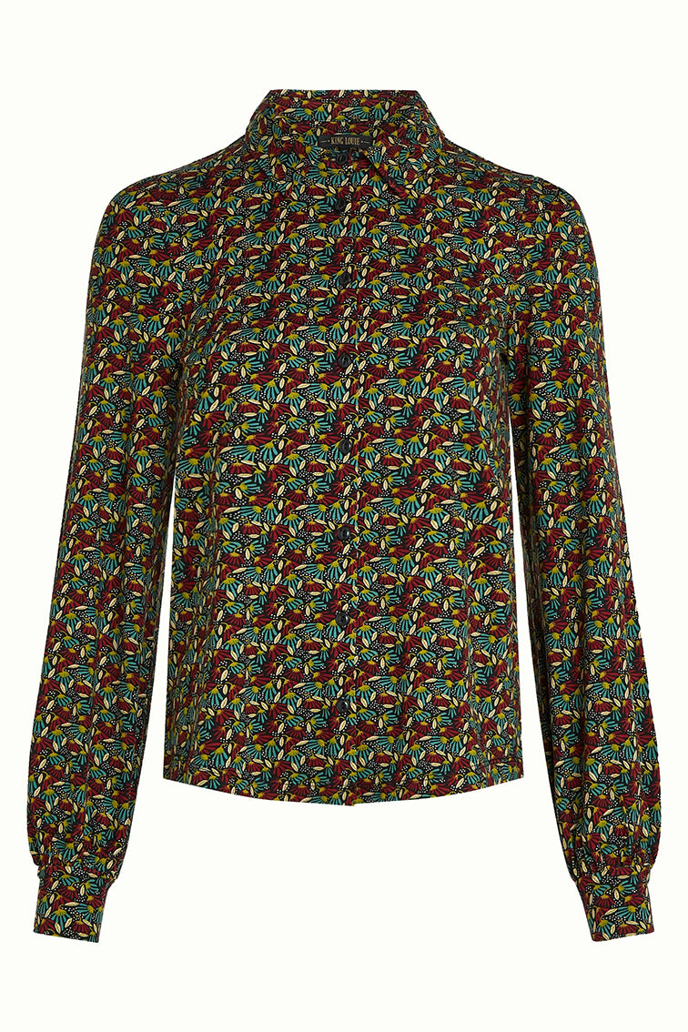 Maisie Blouse Mirth Jersey 678 Rhubarb Red - LEEF mode en accessoires