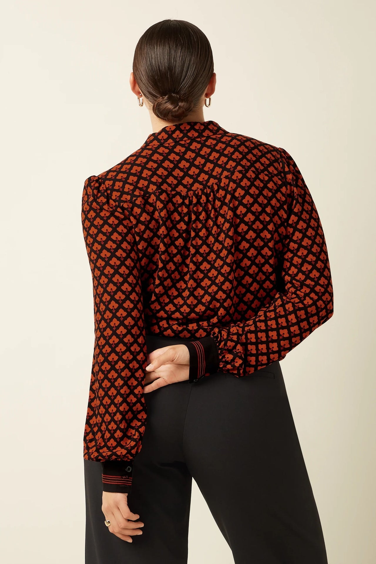 Maisie Blouse Moire Black
