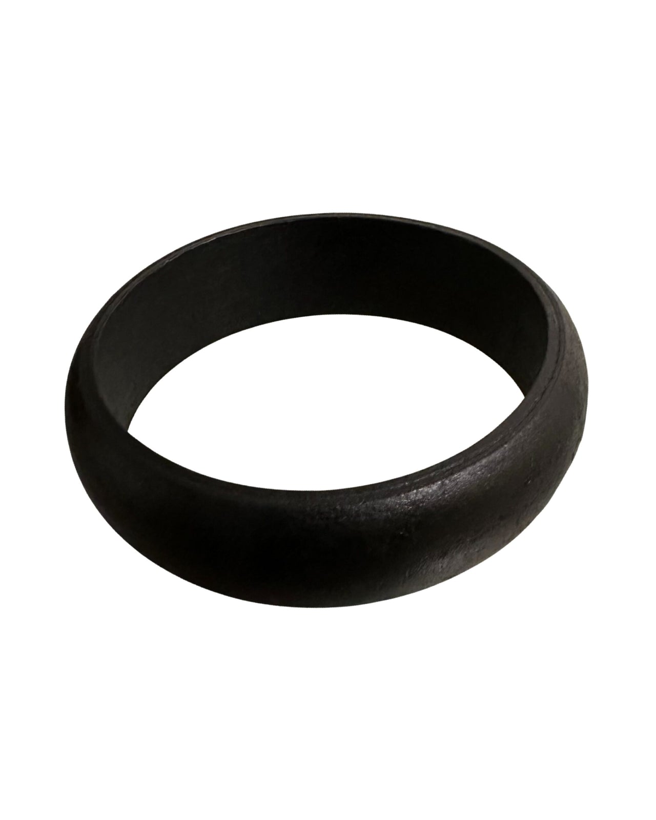 Mat zwarte houten bangle (2.2cm) zwart
