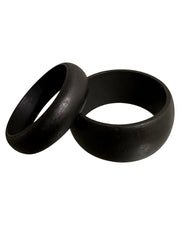 Mat zwarte houten bangle (2.2cm) zwart - LEEF mode en accessoires