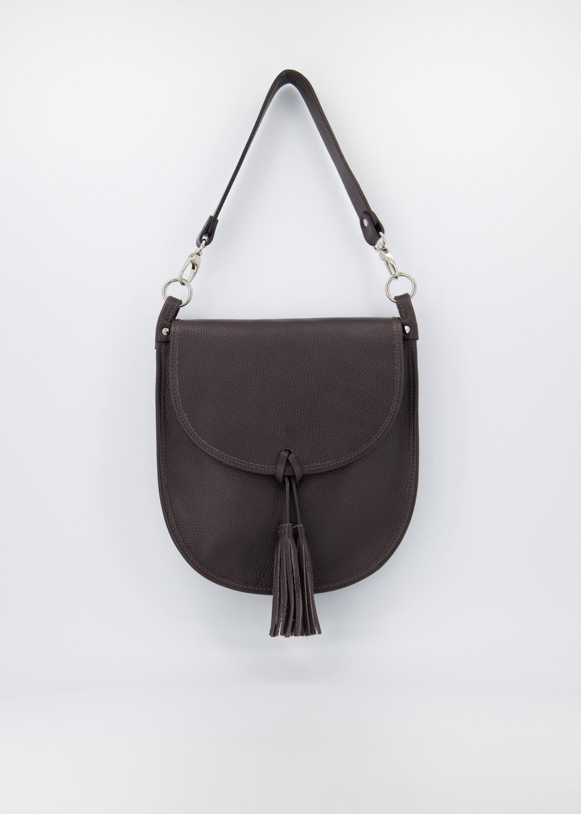 Meghan Classic Grain Crossbodytassen Donker bruin - LEEF mode en accessoires