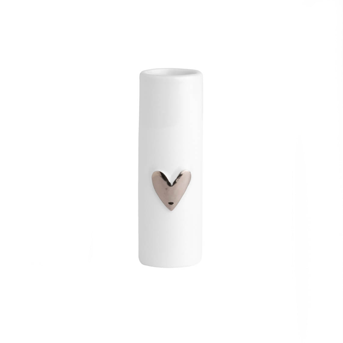 Mini vase Heart Silver White - LEEF mode en accessoires