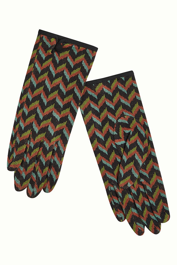 Mirelle handschoen 554 in spicy bruin van King Louie, zachte stof met warme bruine kleur en stijlvolle details.