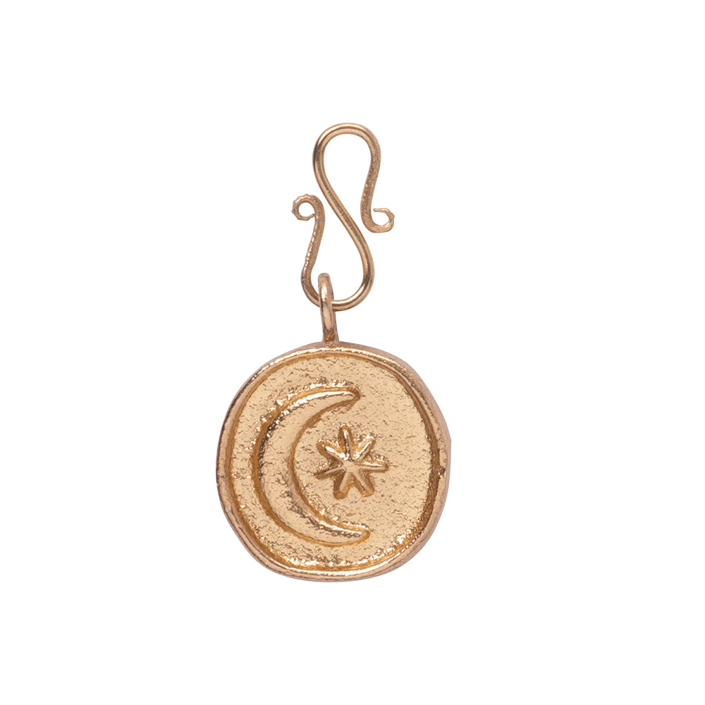 Moon and Star Vintage Coin Charm GP - LEEF mode en accessoires