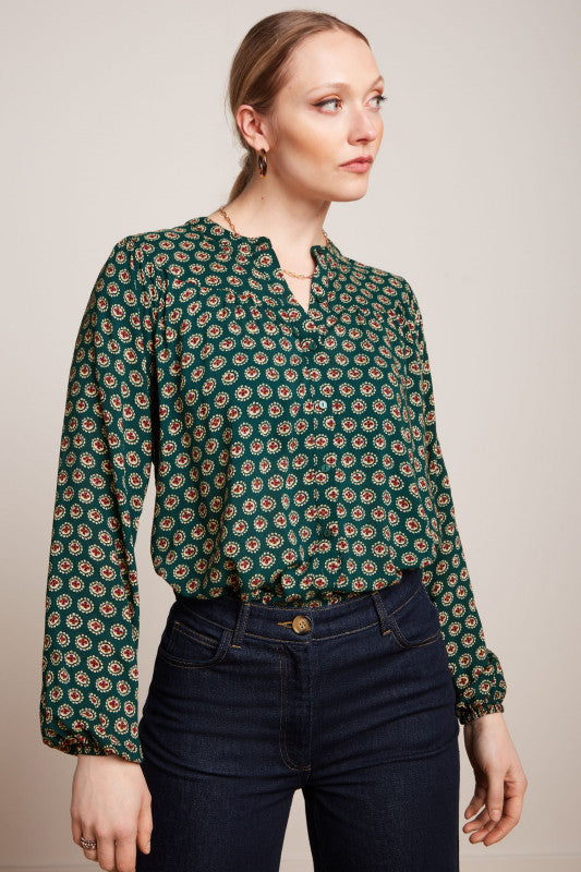 Nala Blouse Elliot 200 Pine Green