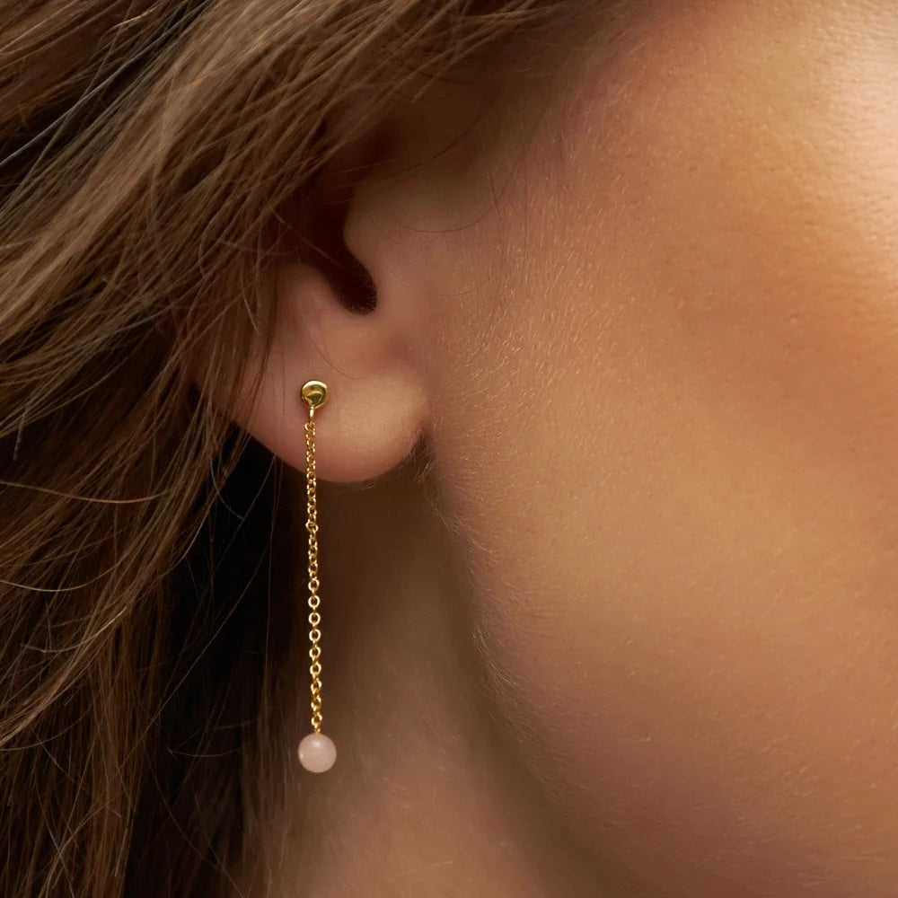 NaturalStoneChainEarring1pcsRose__2