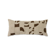 Natural patched cushion (70x30cm) - LEEF mode en accessoires