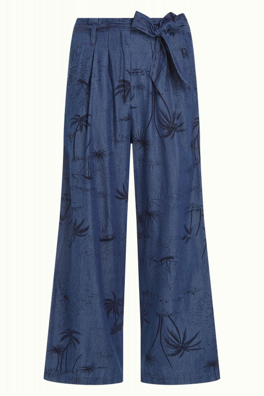 Neva Cropped Pants Daytrip 458 Denim Blue - LEEF mode en accessoires