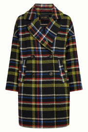 Nia Coat Karly Check 001 Black - LEEF mode en accessoires