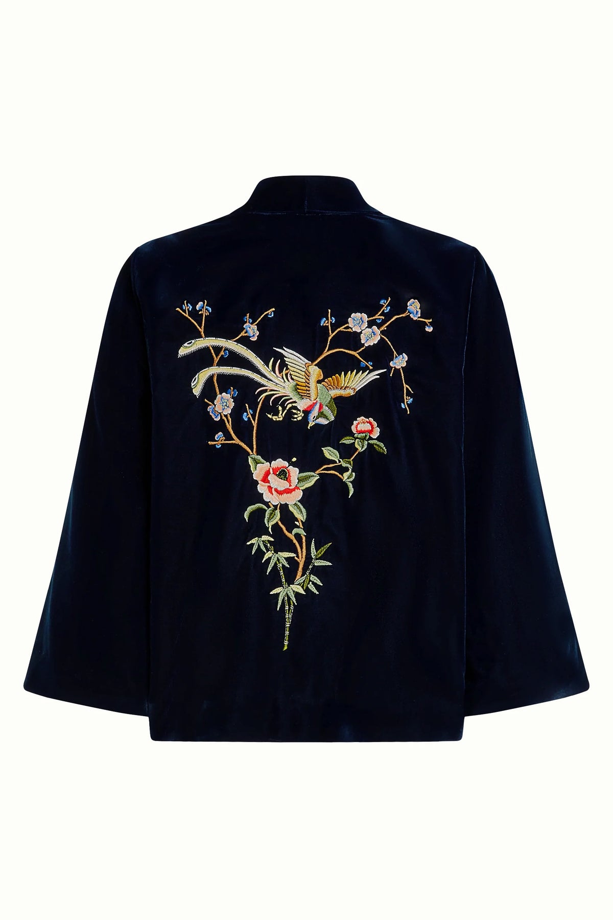 Lichte blauwe Noor Gamine jas van King Louie met korte mouwen en knoopsluiting, ideaal voor casual en elegante stijlen.