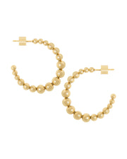 OORINGEN MET BALLETJES (3.2CM) goud - LEEF mode en accessoires