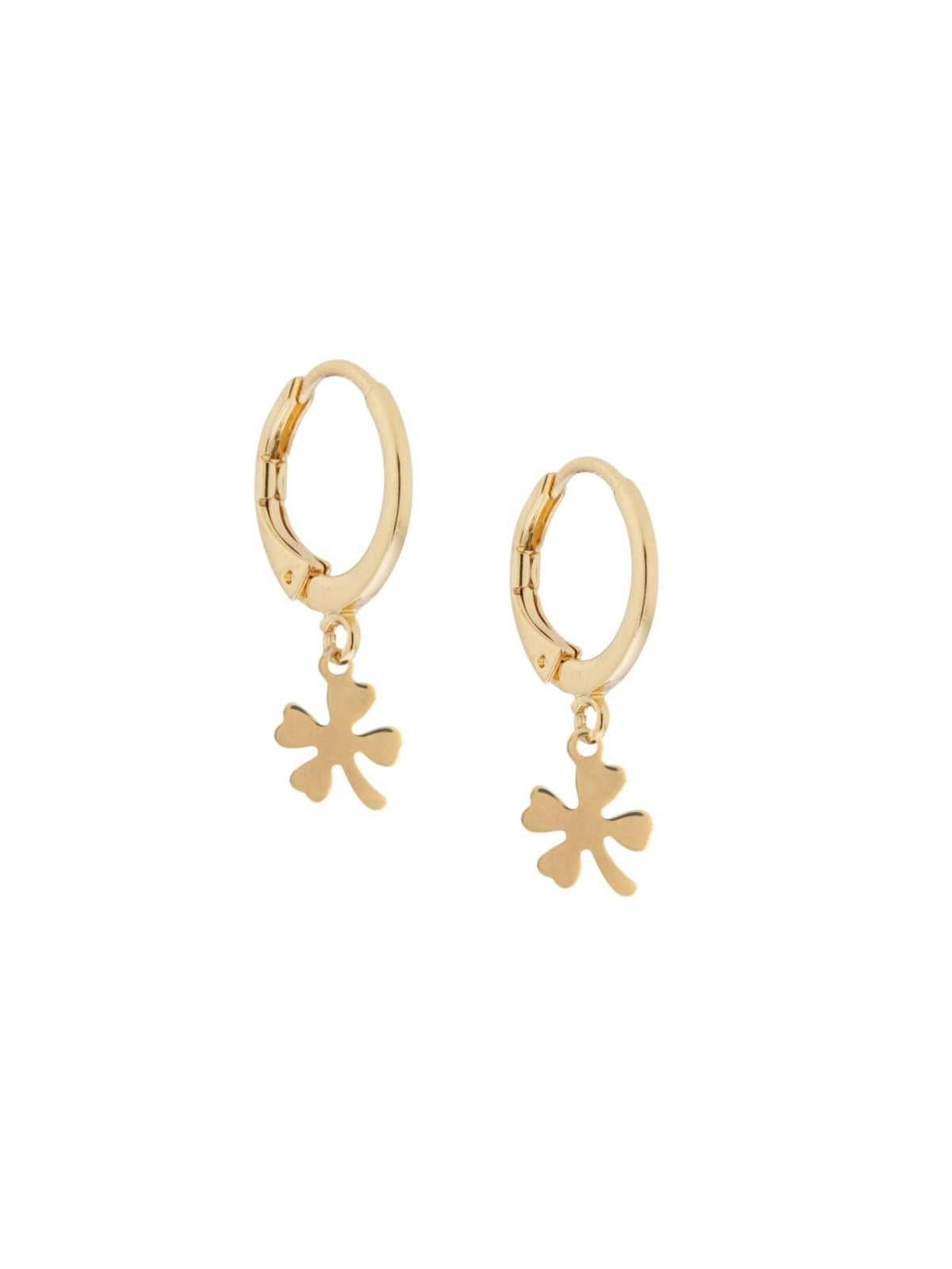 OORRINGETJES MET KLAVERTJE 4 (2.6CM) goud - LEEF mode en accessoires