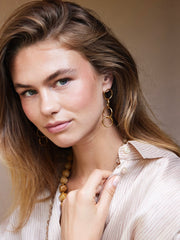 ORGANISCHE GEMSTONE KETTING XL / WARM GEEL Warm Geel - LEEF mode en accessoires