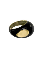 ORGANISCHE RING ZWART/GOUD Zwart/Goud - LEEF mode en accessoires