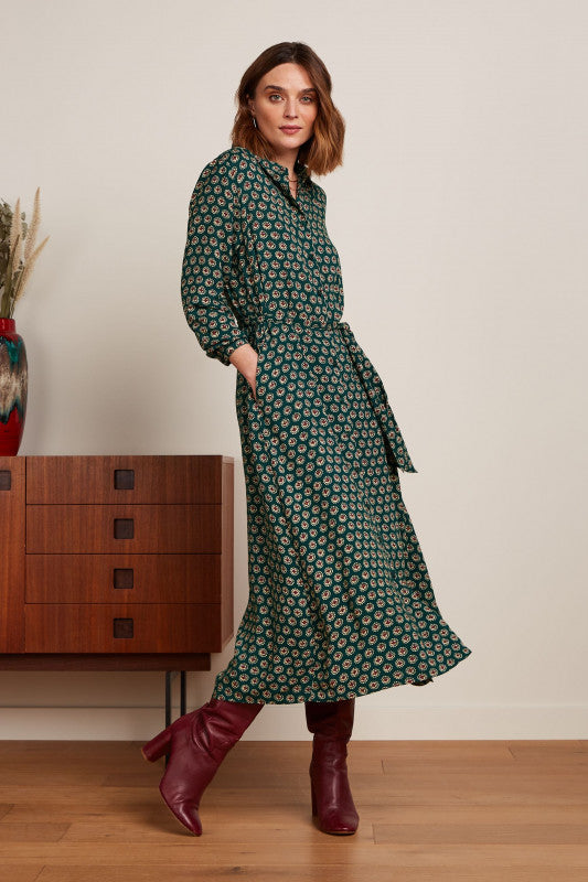 Olive Midi Dress Elliot 200 Pine Green