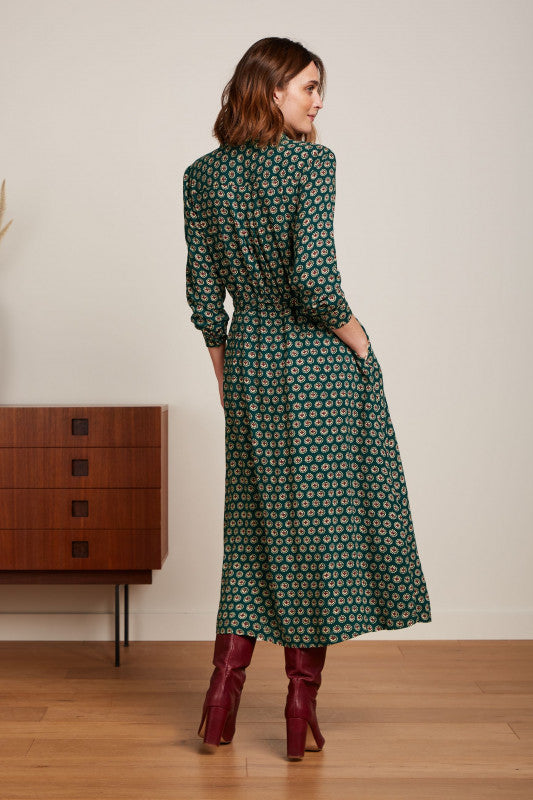 Olive Midi Dress Elliot 200 Pine Green