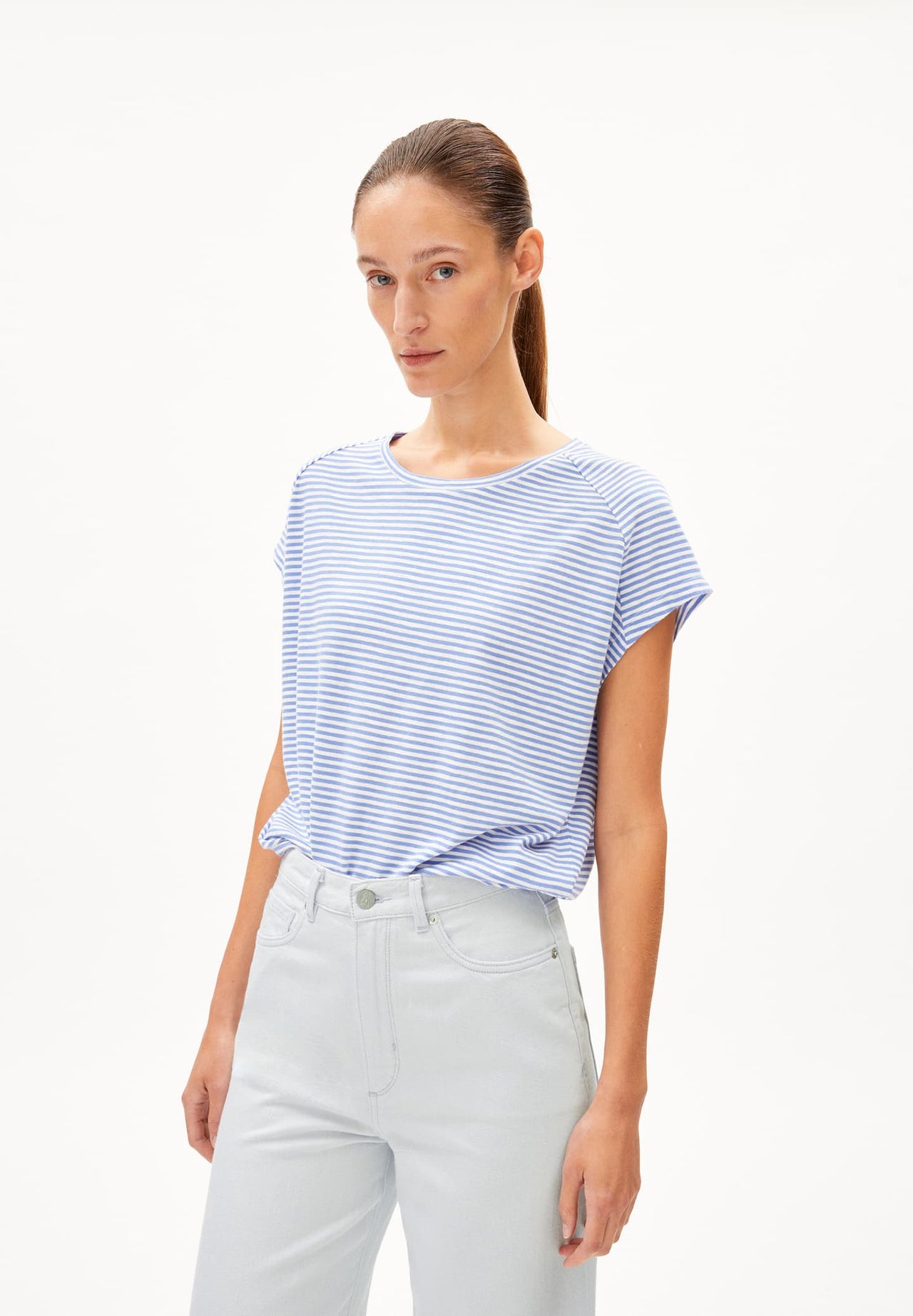Oneliaa Lovely Stripes  Blue Bloom-Oatmilk - LEEF mode en accessoires