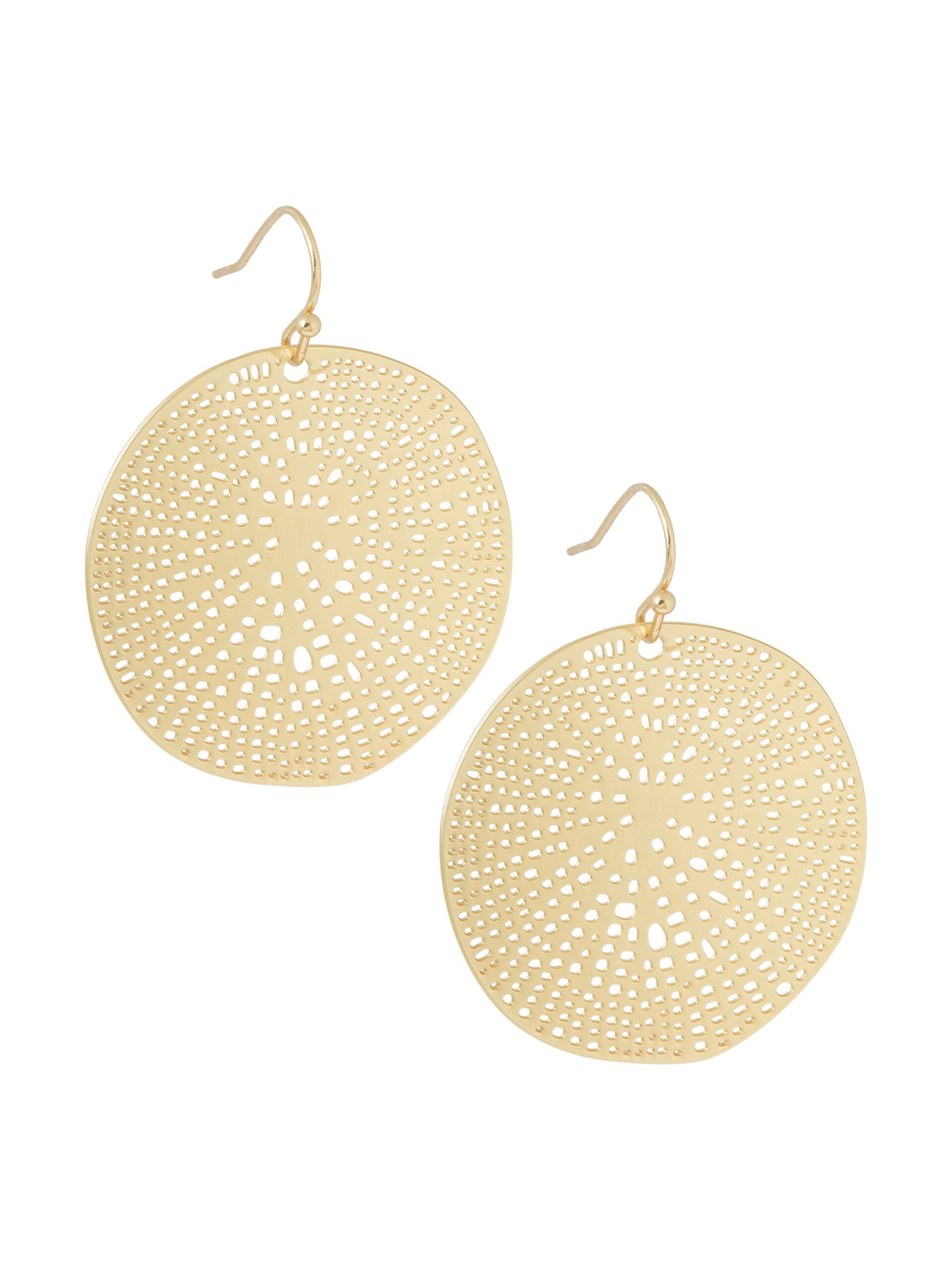 Oorbellen mat goud (4cm) goud - LEEF mode en accessoires