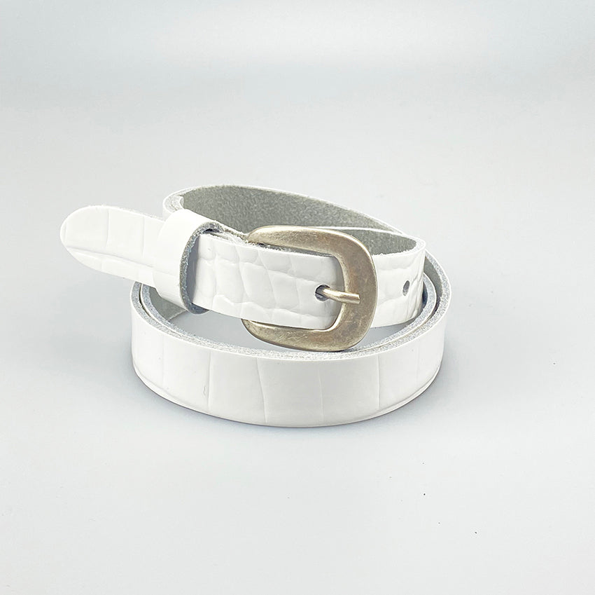 PIP - 2cm zilveren gesp wit - LEEF mode en accessoires