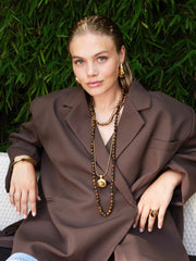 PLATTE ORGANISCHE SCHARNIERARMBAND goud - LEEF mode en accessoires