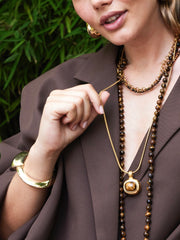 PLATTE ORGANISCHE SCHARNIERARMBAND goud - LEEF mode en accessoires
