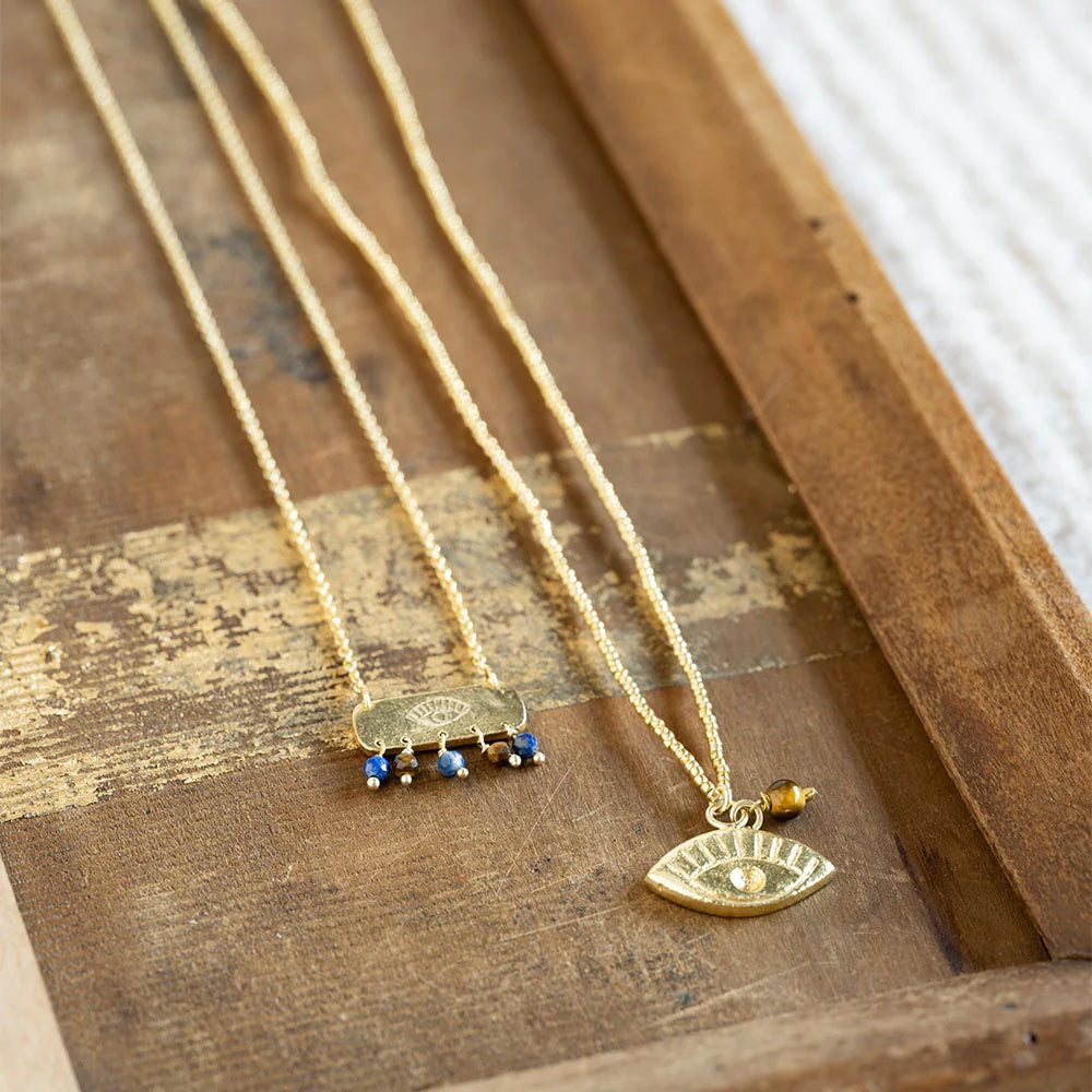 Paradise Tiger Eye Necklace Gold Colored Tiger eye - LEEF mode en accessoires