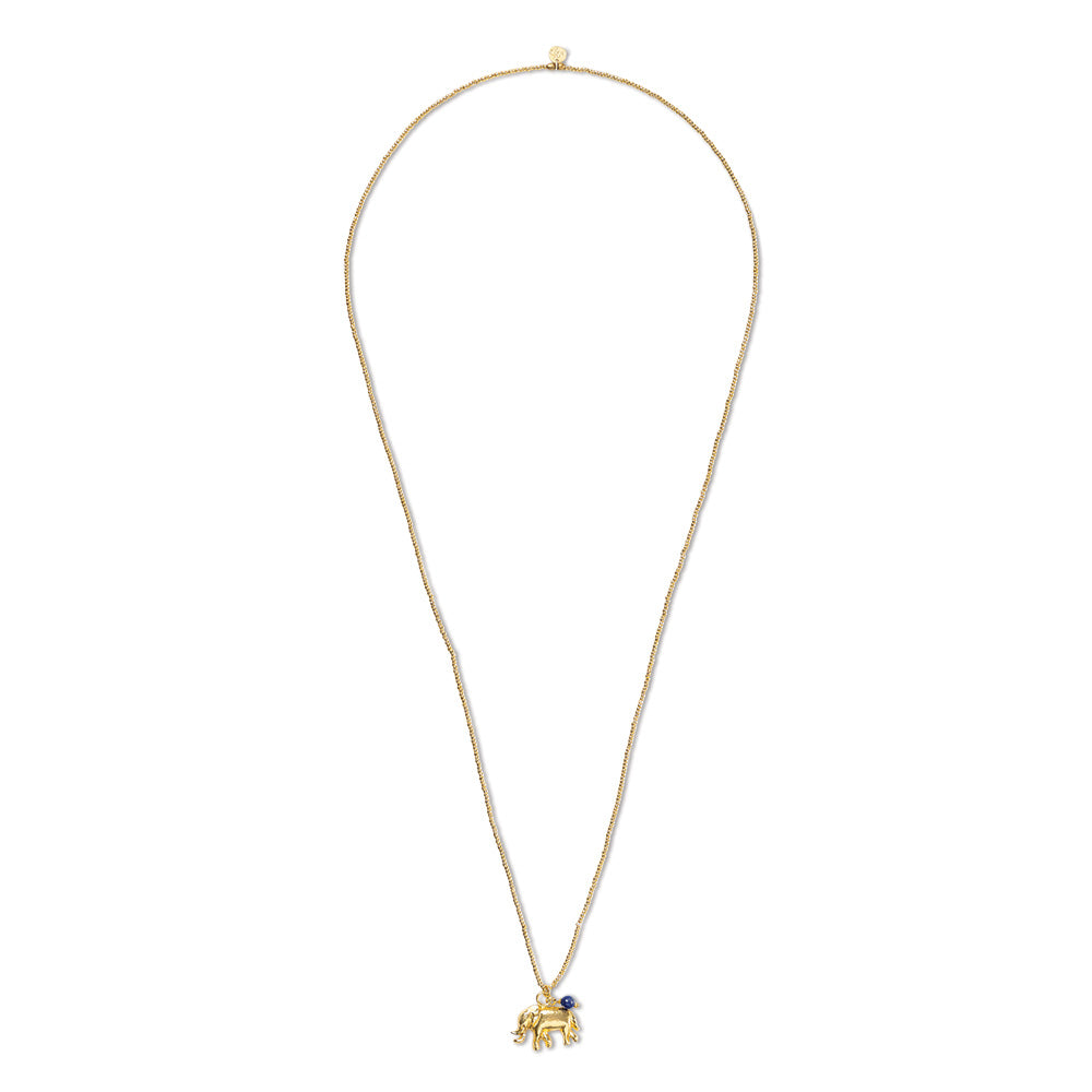 Paradise lapis Lazuli Necklace Gold Colored Lapis Lazuli - LEEF mode en accessoires