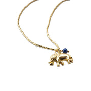 Paradise lapis Lazuli Necklace Gold Colored Lapis Lazuli - LEEF mode en accessoires