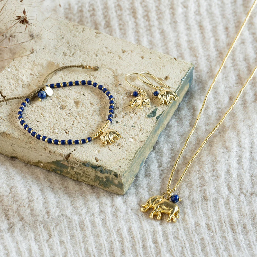 Paradise lapis Lazuli Necklace Gold Colored Lapis Lazuli - LEEF mode en accessoires