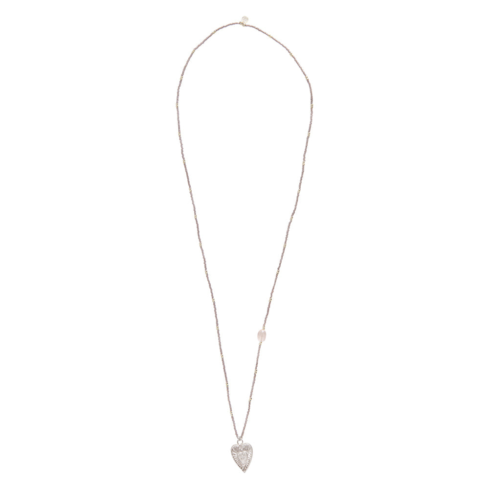 Passionate Rose Quartz Necklace SC Rose quartz - LEEF mode en accessoires