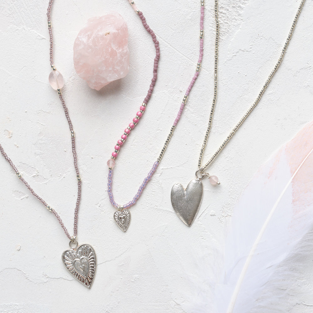 Passionate Rose Quartz Necklace SC Rose quartz - LEEF mode en accessoires