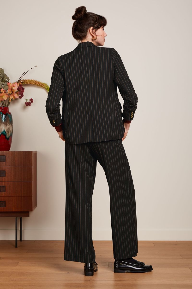 Peggy Pants Ziggy Stripe 001 Black