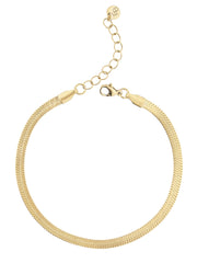 Platte snake armband goud - LEEF mode en accessoires