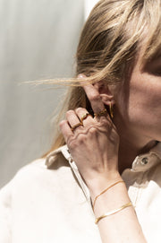 Platte snake armband goud - LEEF mode en accessoires
